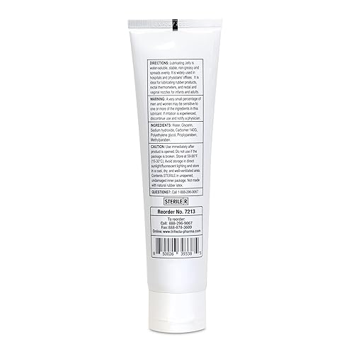Miniatura 9 de Globe Lubricating Jelly, estéril, soluble en agua, sin látex, sin perfume, sin grasa, para uso médico, tubos de 4 onzas