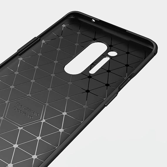 Microcase OnePlus 8 Pro Brushed Carbon Fiber Silikon Kılıf- Siyah