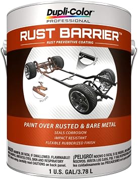 Dupli-Color Rust Barrier Rust Preventative Coating, Flat, Black, 1 Gallon
