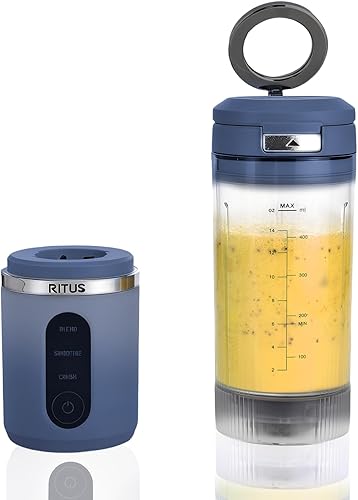 RITUS VORTEX Pro - Licuadora portátil con recipiente extraíble para licuados, mezcla de hielo, 3 programas, sin BPA, anillo magnético, apto para