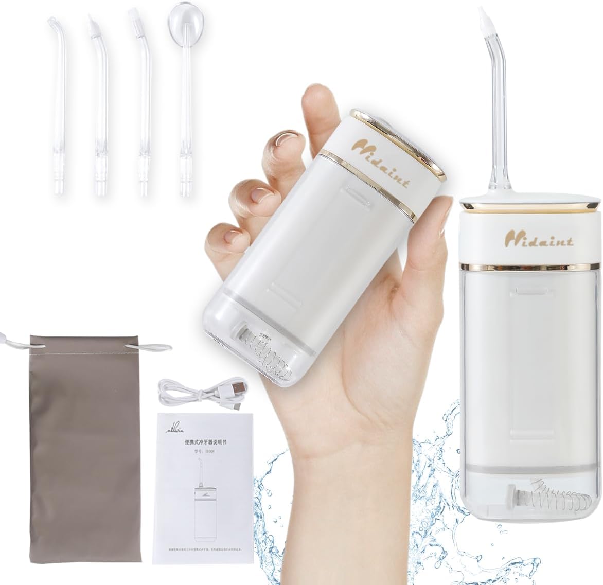 Travel Water Flosser Braces Cleaner Portable Mini Water Flosser Oral irrigater Dental Flosser for Kids Adult Gums Care