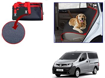Universal Hub Dog Car Seat Cover, Waterproof & Scratch Proof & Nonslip Back Seat Cover, Dog Travel, Pet Cover (Black) Compatible for Nissan-Evalia