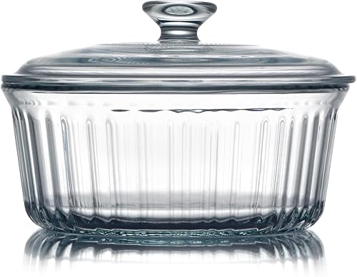 Miniatura 14 de NUTRIUPS Cacerola de vidrio ovalada de 1.9 cuartos con tapa de vidrio, vidrio de borosilicato, cacerola ovalada para horno, plato para hornear