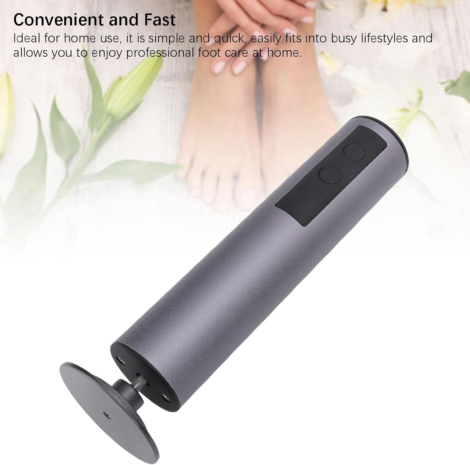 FILFEEL Electric Foot File, Digital Display Callus Remover for Dead Skin with 3 Adjustable Gears, 1200mAh Rechargeable Battery, Lightweight Portable for Home Travel Use