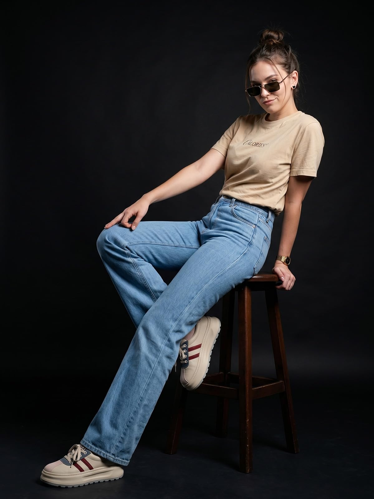 JUNEBERRY® Camiseta de mujer de corte regular estampado de algodón puro, suave, transpirable, informal, cuello redondo, elegante para todos los días (tallas S a 2XL)