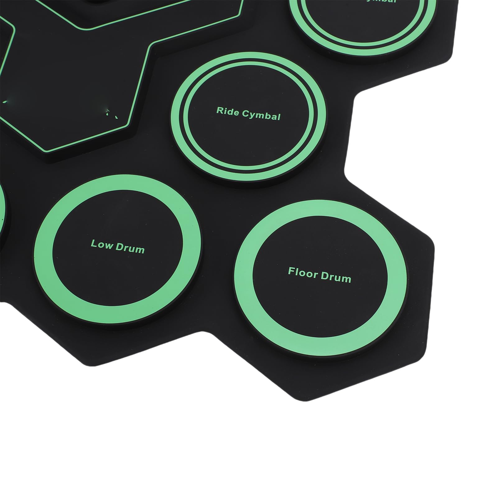 Bluetooth-E-Drum-Pad, Roll-Up-Drum-Set mit Demo-Song, Rhythmussteuerung, LED-Leuchten, Integrierte Dual-Lautsprecher, Ideal für Anfänger und Professionelle Schlagzeuger