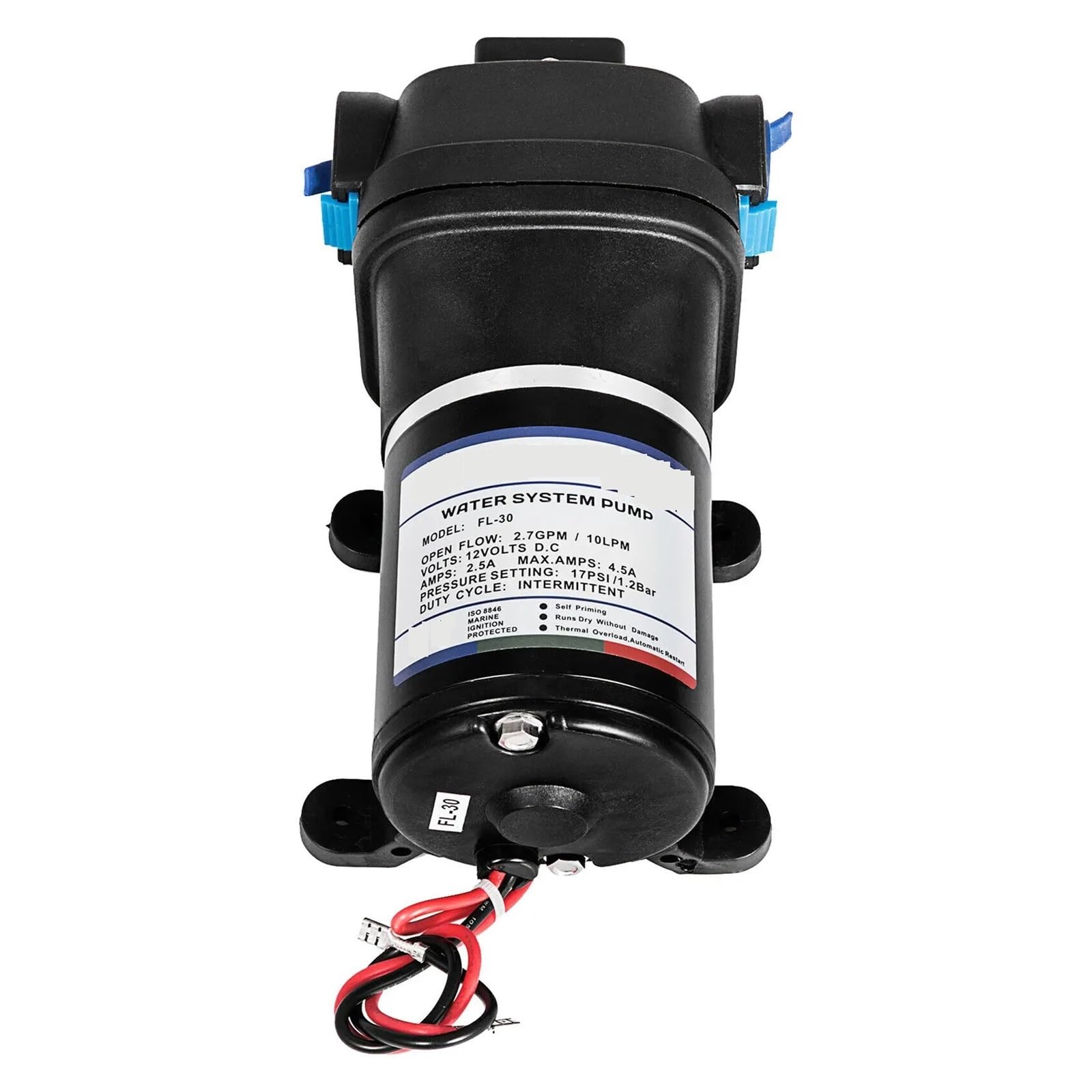 Cczrd One Color 12V 10L/Min 17Psi Diaphragm Pump Water Automatic Pressure Smooth Operation Flow Steady Reliable