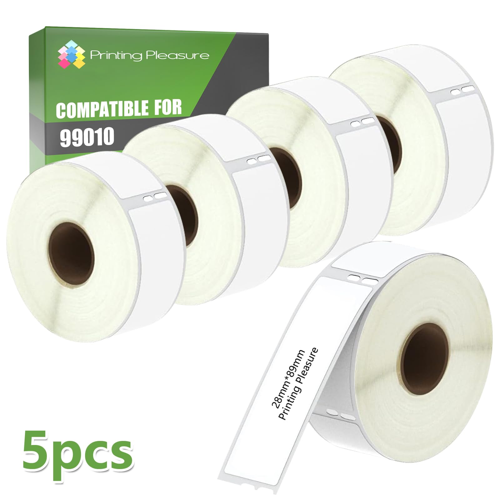28x89,AddressLabels,99010 Self-Adhesive Labels,Shipping Mailing Labels for LabelWriter 4XL 450 400 330 320 310 Twin Turbo Duo SLP 450 430 420 400 240 220 200 120 100Pro Plus(130/Roll,5 Rolls)