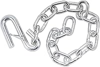 AYMMIC 1/4" x 24" G30 Steel Boat Trailer Safety Chain with Spring S-Hook, 3,500 lbs WLL for RV, Truck & Towing