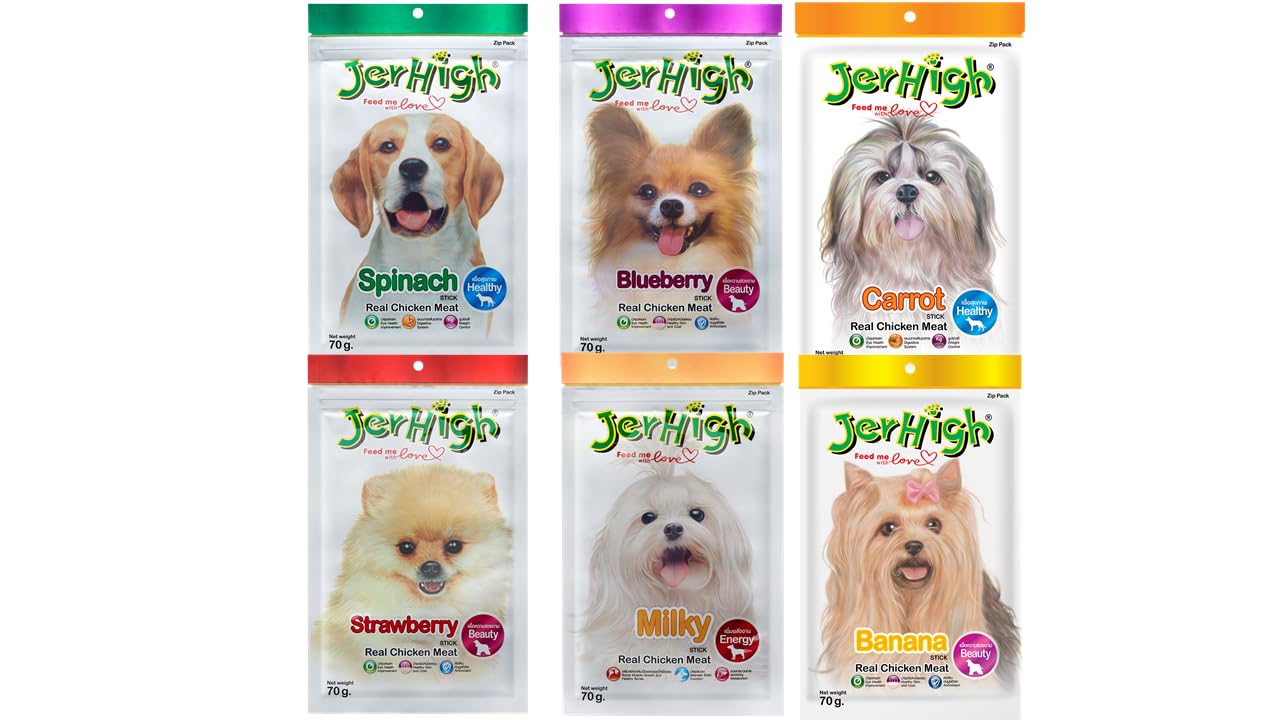 See full amazon price history chart for Jerhigh Real Stick Chicken Food with Spinach, Blueberry, Carrot, Strawberry, Milky, Banana Flavor Combo Set for Dogs Treat All Life Stages (Pack of 6 x 70G) by DogsNCats Jerhigh Real Stick Chicken Food with Spinach, Blueberry, Carrot, Strawberry, Milky, Banana Flavor Combo Set for Dogs Treat All Life Stages (Pack of 6 x 70G) by DogsNCats (B0CGRQ5JTK) Amazon Price History, Amazon Price Tracker