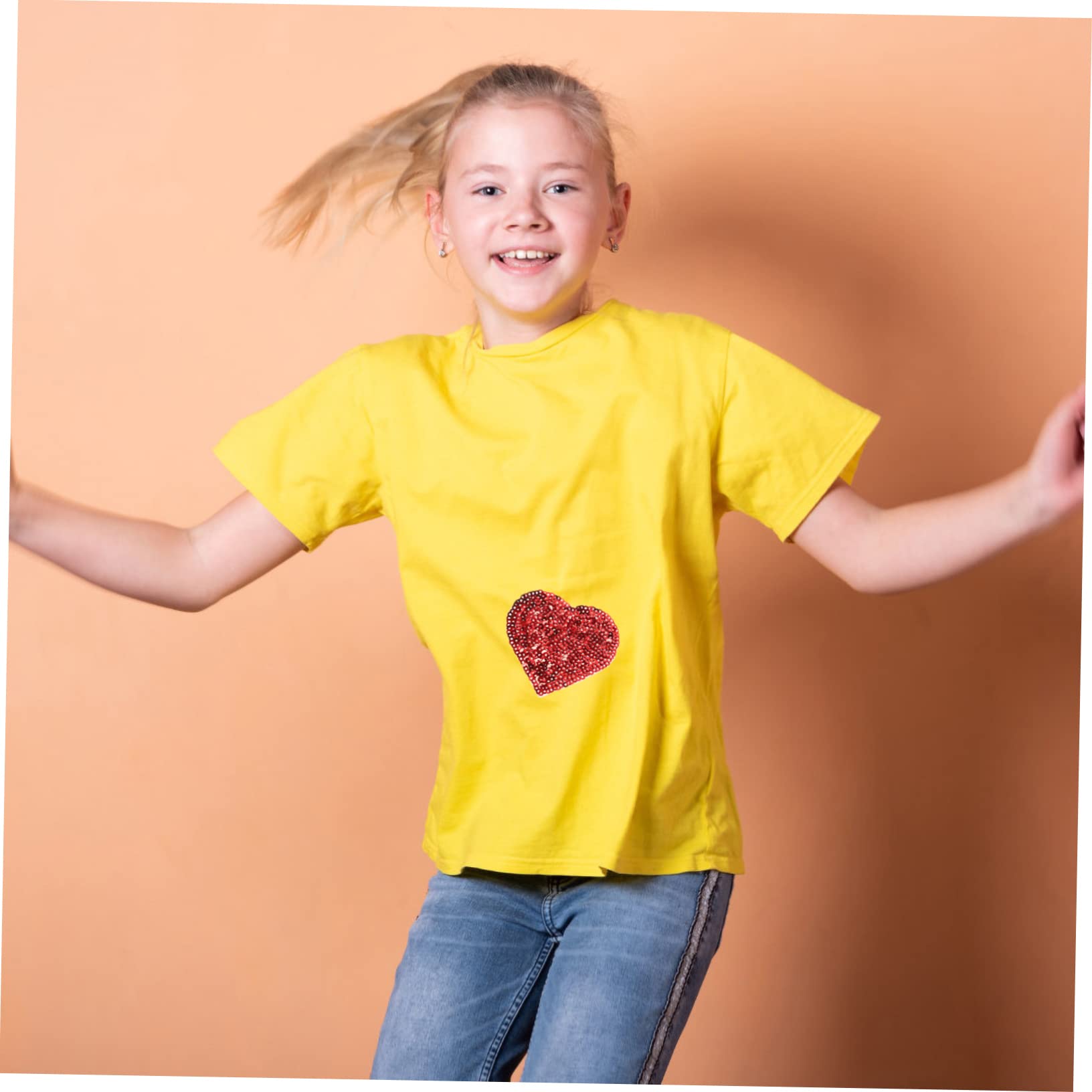 SHINEOFI 48stücke Bunte Herz-patches Aufbügelbare Stoffaufnäher Mit Für -kleidung Jeans Taschen Bestickte Flicken Kreativen Gestaltung Und Reparatur