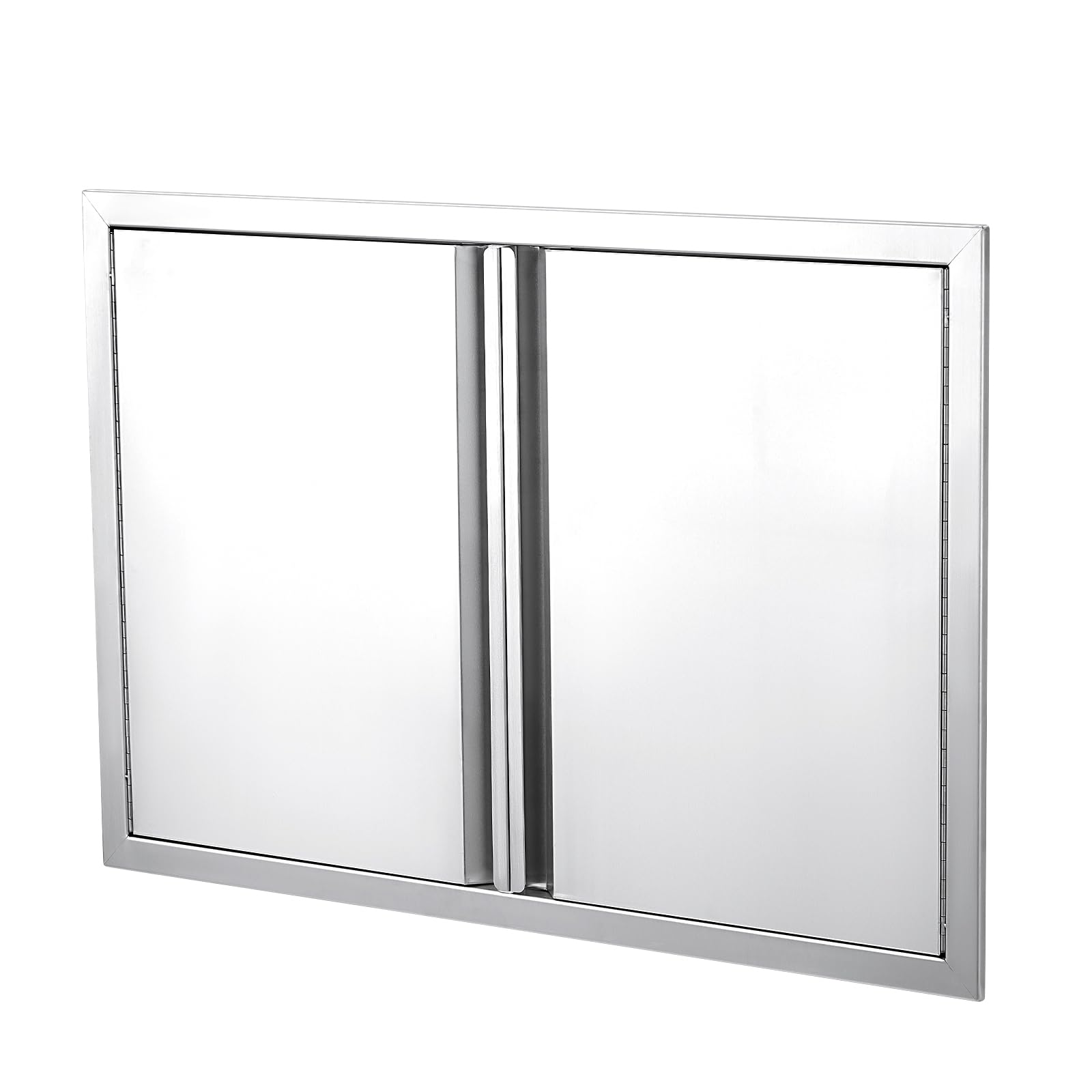 GarveeLife BBQ Access Door 28W X 19H Inch, Grill Door Double Door Brushed Stainless Steel with Recessed Handle, Outdoor Kitchen Doors for BBQ Island, Grill Station, Outside Cabinet