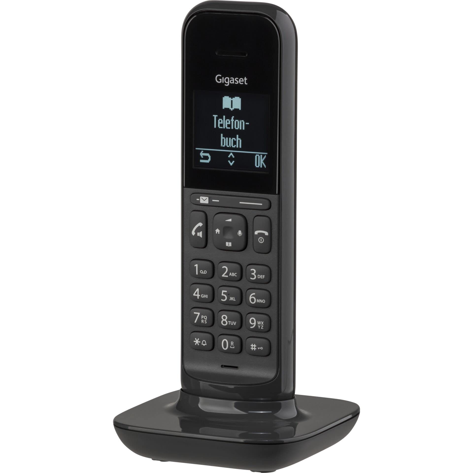 Gigaset CL390HX Design DECT Handset with Charging Cradle - Fritzbox Compatible - Wireless Phone for Router and DECT Base - Direct Dial Function - Protection from Unwanted Calls - Satellite Grey