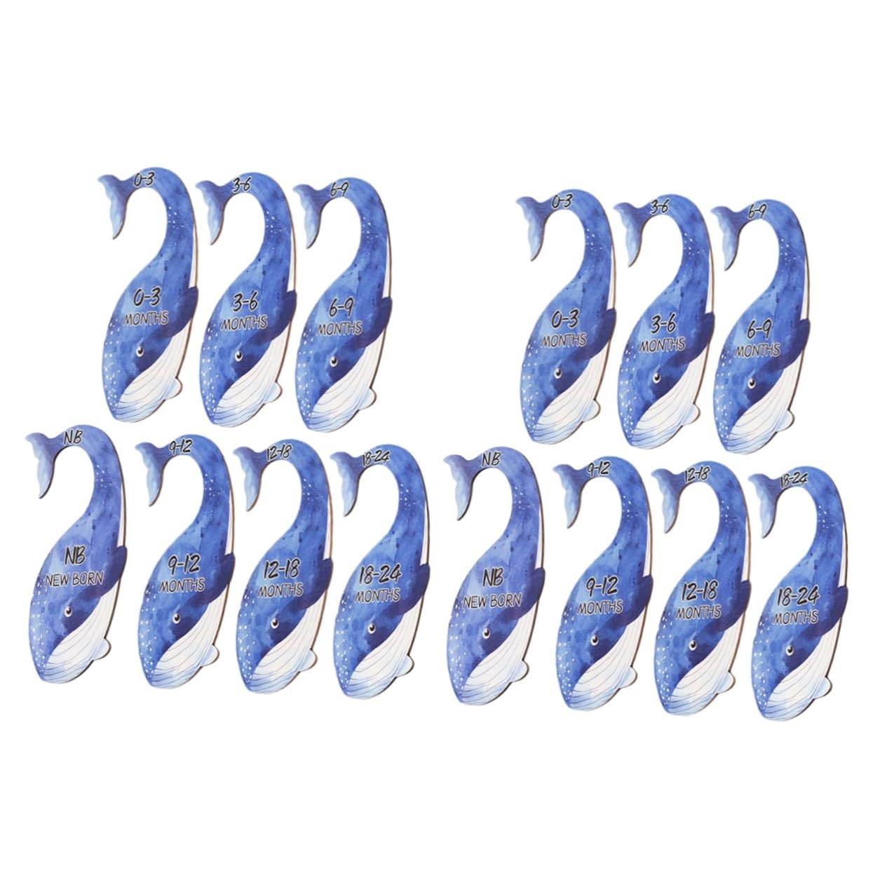 SUPVOX 2 Series Tarjeta De Separación De Ropa De Bebé Organizadores De Guardería Divisores De Talla De Ropa Separadores Meses Divisores De Armario para Pequeños Divisores Cuna 7 Piezas*2