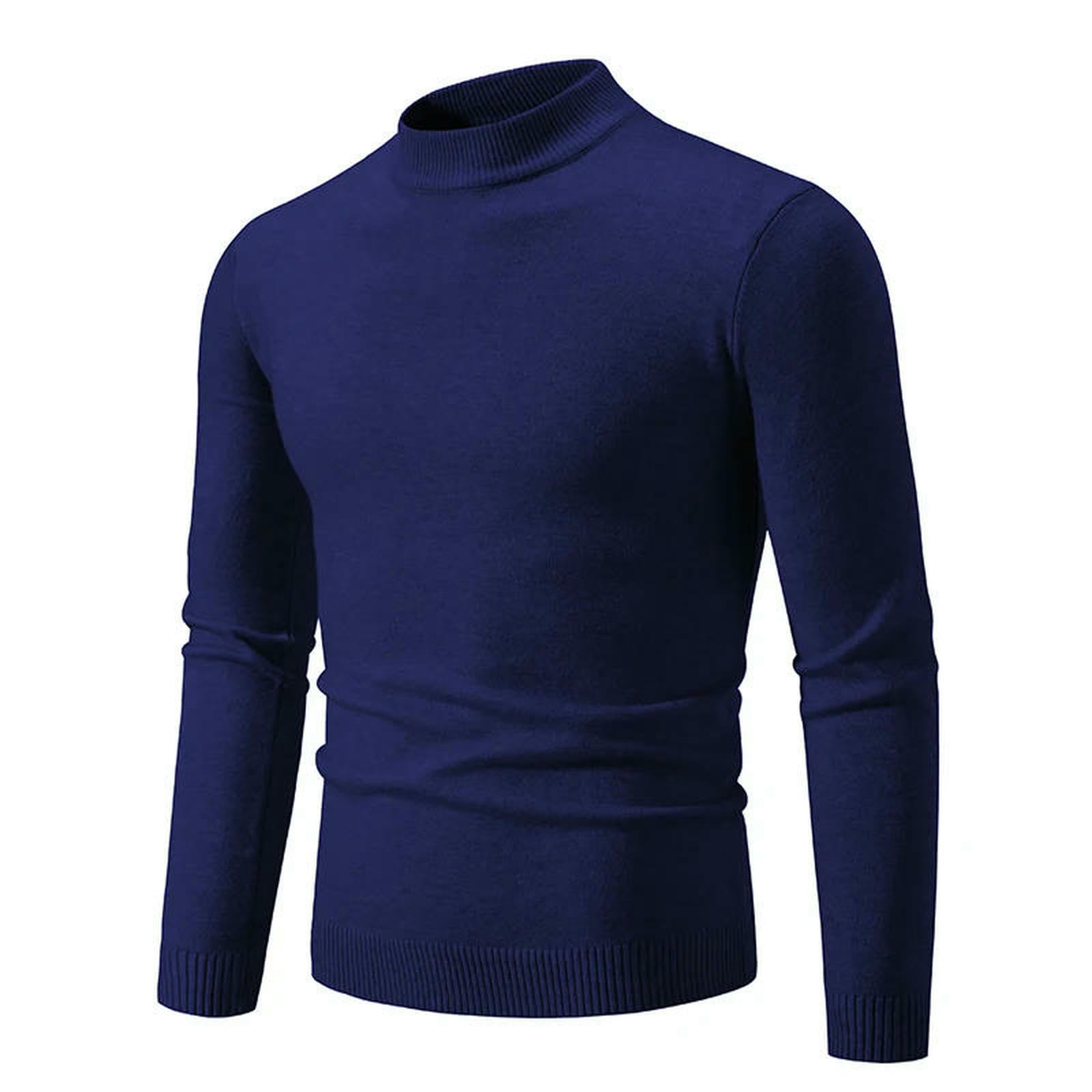Maglione Uomo Autunno Inverno Designer Moda Mezzo Dolcevita Lavorato A Maglia Maglioni Casual da Donna Caldi Uomo-m938 Blu Reale-XL Asiatico (55-70 kg)