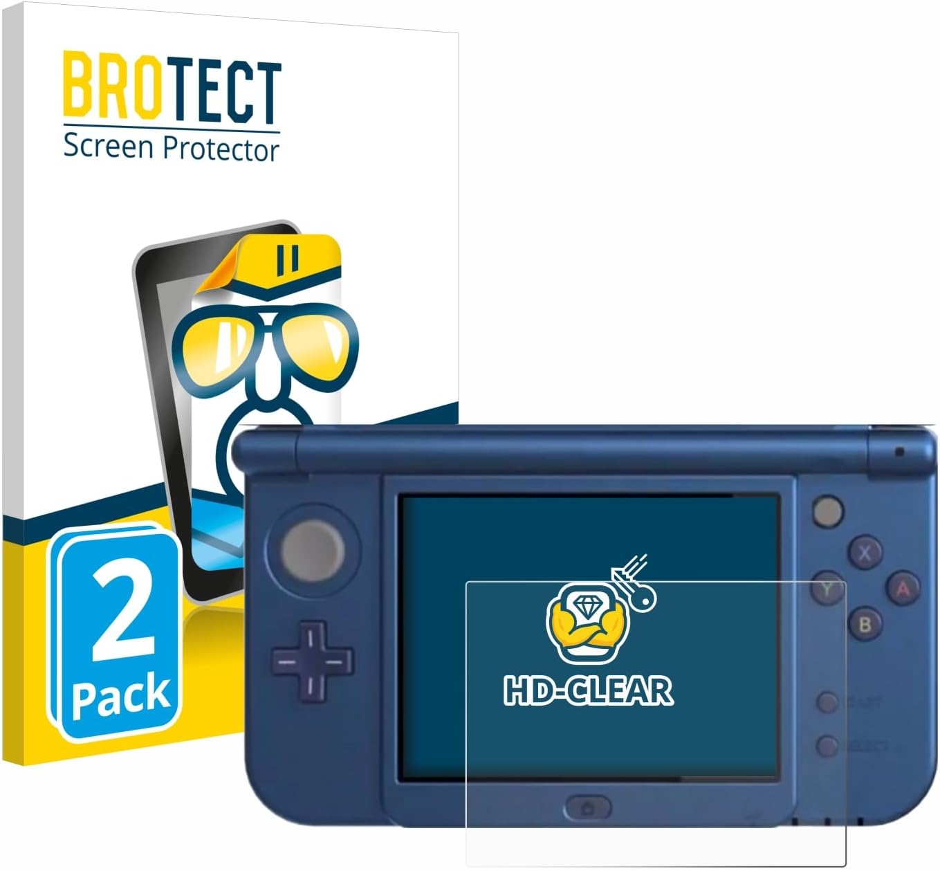 2-Pack Screen Protector Compatible with Nintendo New 3DS XL (Lower Display) - HD-Clear Protection Film