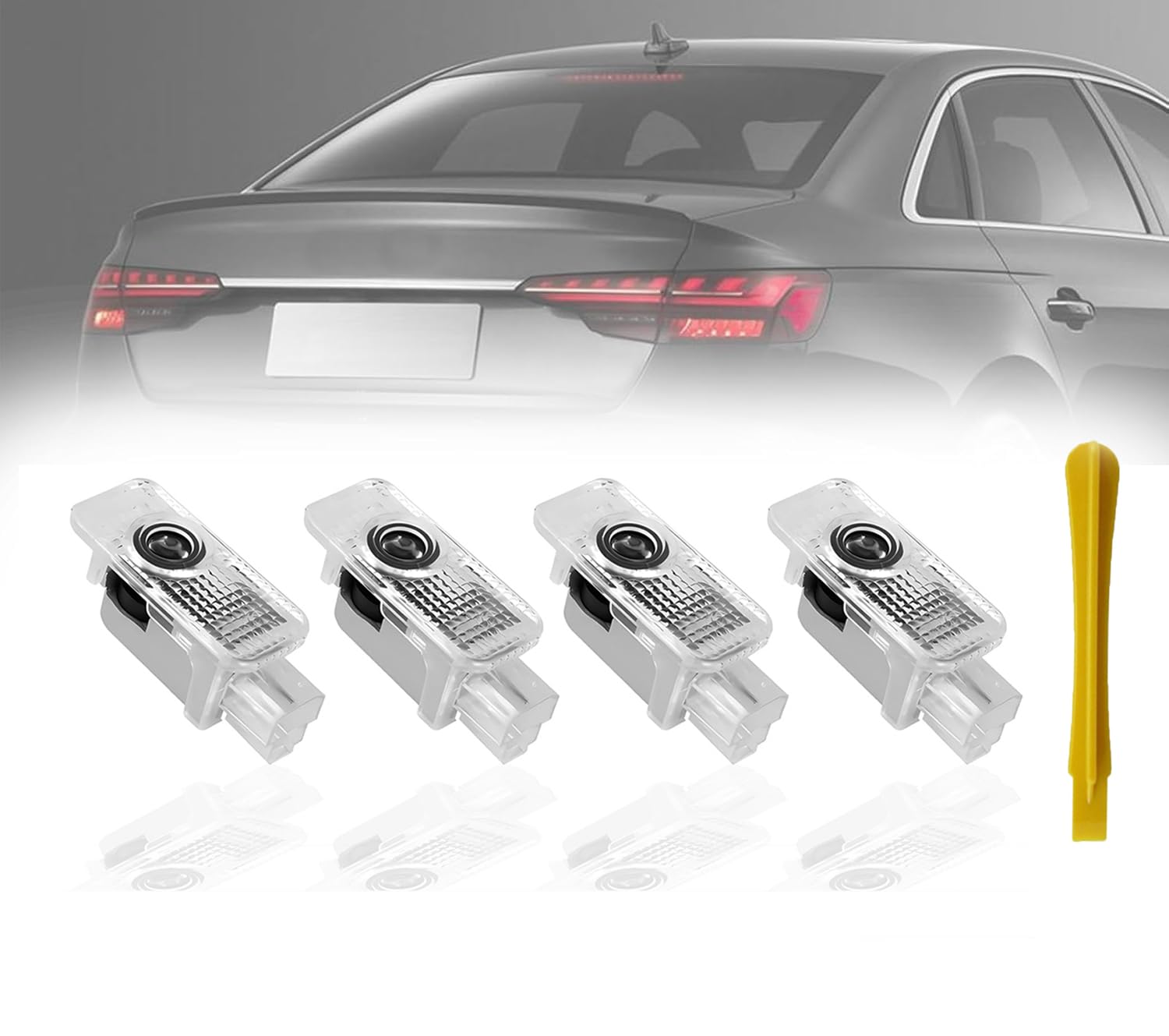 Car Door Lights Compatible with A1 A3 A4 A5 A6 A7 A8 Q3 Q5 Q7 R8