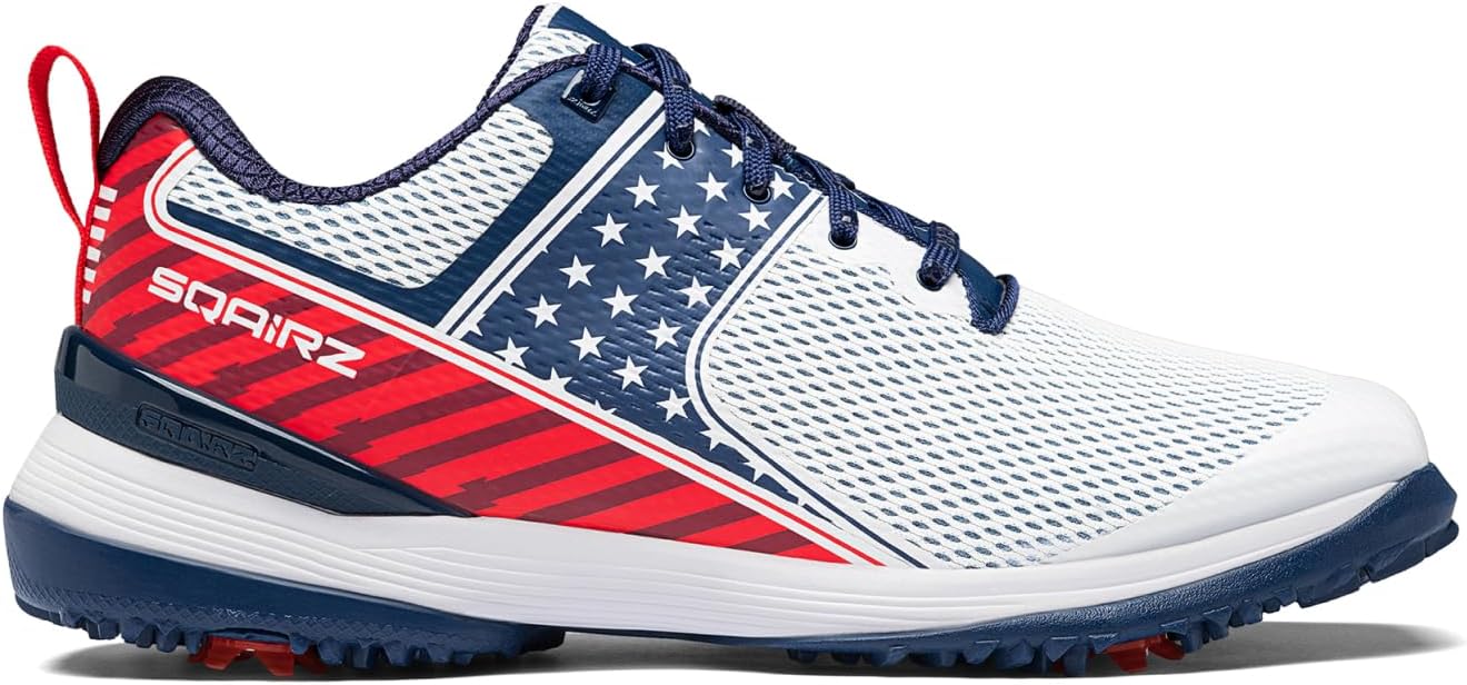 SQAIRZ Freedom Mesh Women's Athletic Golf Shoes, Golf Shoes, Designed for Balance & Performance, Replaceable Spikes, Breathable with Spikes