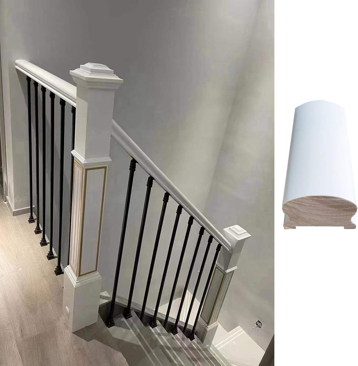 Système de garde-corps intérieur robuste pour sécuriser rampe et terrasse