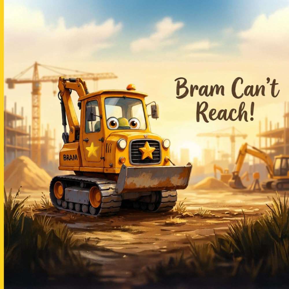 Bram Can't Reach!: A Rhyming Picture Book for Toddlers Aged 2–5. A Brave Digger Story About Courage, Belonging and Never Giving Up. Perfect for ... Construction Sites (Bram the Brave Digger)
