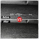 RANJIMA Kunstleder Meterware 200 x 140cm, Wasserdicht Schwarz Leder Stoff Gekörnt Lederimitat Texturiert Lederstoff Meterware, Kunst Leder Risse Reparatur Bezugsstoff für DIY Autositze Sofa Sitzbank