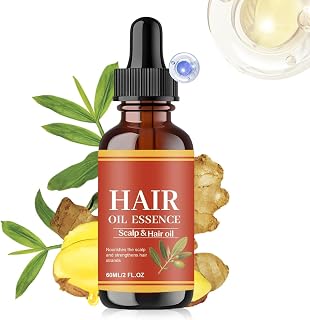 Hydrating Hair Oil, Strengthening Scalp Care, 2 fl oz Bottle Oil with Moisture Lock, Smooth Organic Extract Formula, Frizz Control with Silky Finish, Daily Routine for Curly Hair