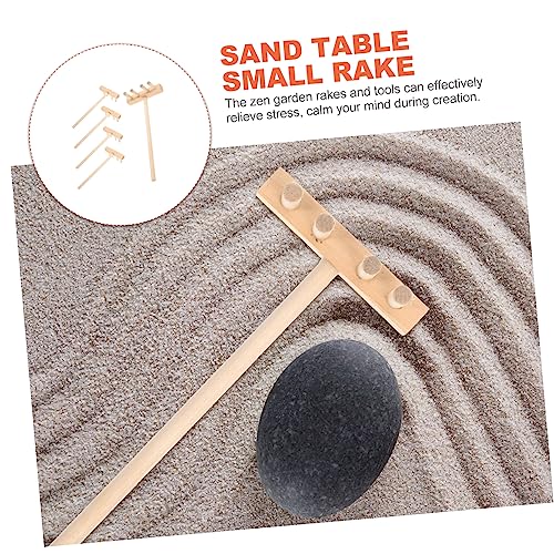 Wakauto 25 Peças Ancinho De Areia Pintura De Areia Ancinho De Madeira DIY Zen Ancinho De Jardim Bons