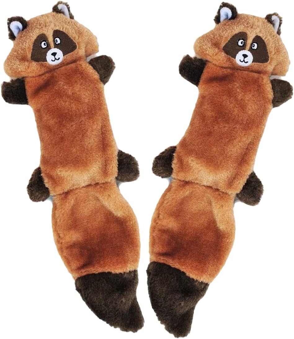 ZippyPaws Ziggy Racoon, Bulk MultiPack of 2 Dog Toys no