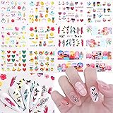Nail Stickers for Women Girl,Fruit Nail Art Water Decals Transfer Foil Nail Art Supplies Hawaiian...