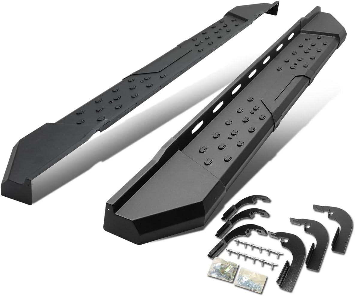 Auto Dynasty 5.5 Inches Running Boards Compatible with 2015-2020 Chevy Colorado GMC Canyon Extended Cab, Mild Steel Side Step Nerf Bars, Black Powdercoated