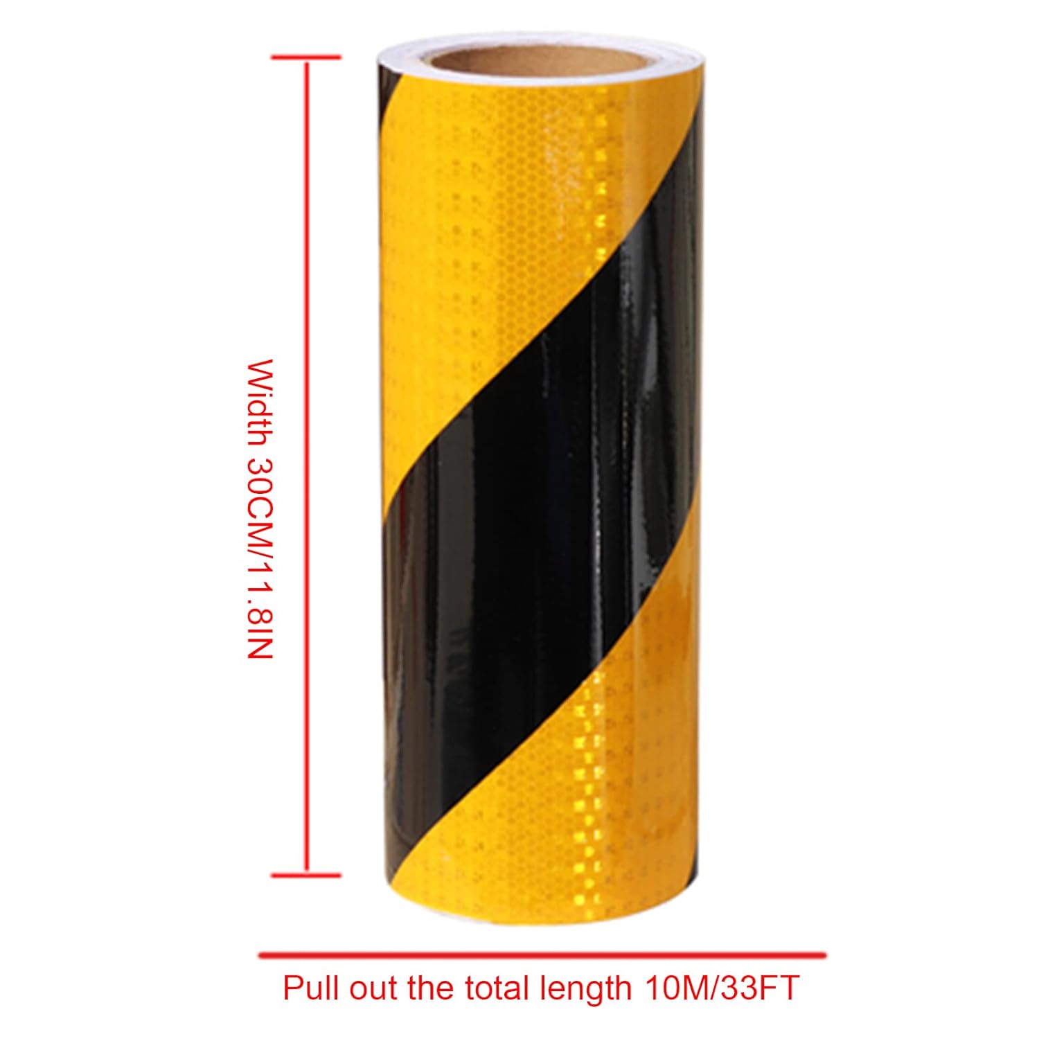 EALLEN 反射目立ちテープ 安全警告テープ、ツイル反射板の目立ち、耐候性、耐湿性、30.0 cm &times; 9.8/33 フィート、ブ
