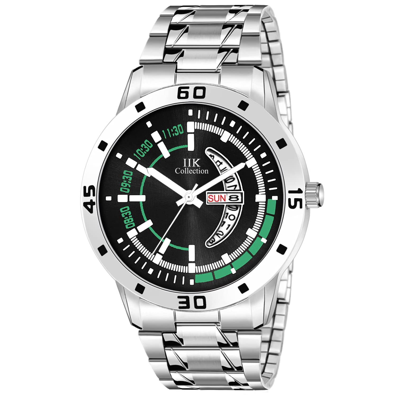 IIK COLLECTION IIK-733M-DND Classic Day and Date Dial with Bracelet Chain Strap Analog Watch - for Men (B0BBRP2PVB) Amazon Price History, Amazon Price Tracker