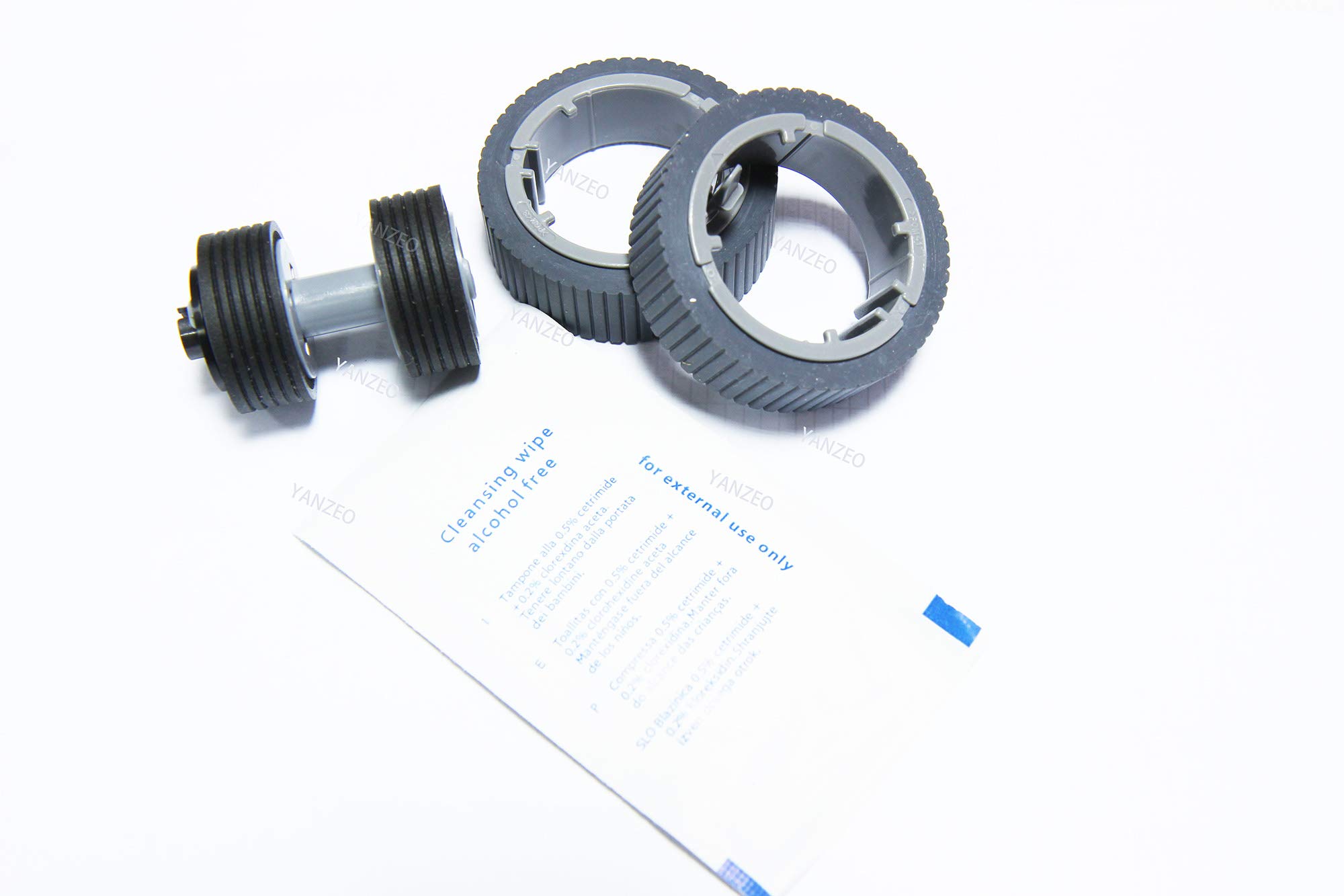 YanzeoPA03710-0001 PA03670-0002 Scanner Brake and Pick Roller Set for Fujitsu Fi-7460 Fi-7480 with Clean Wipe
