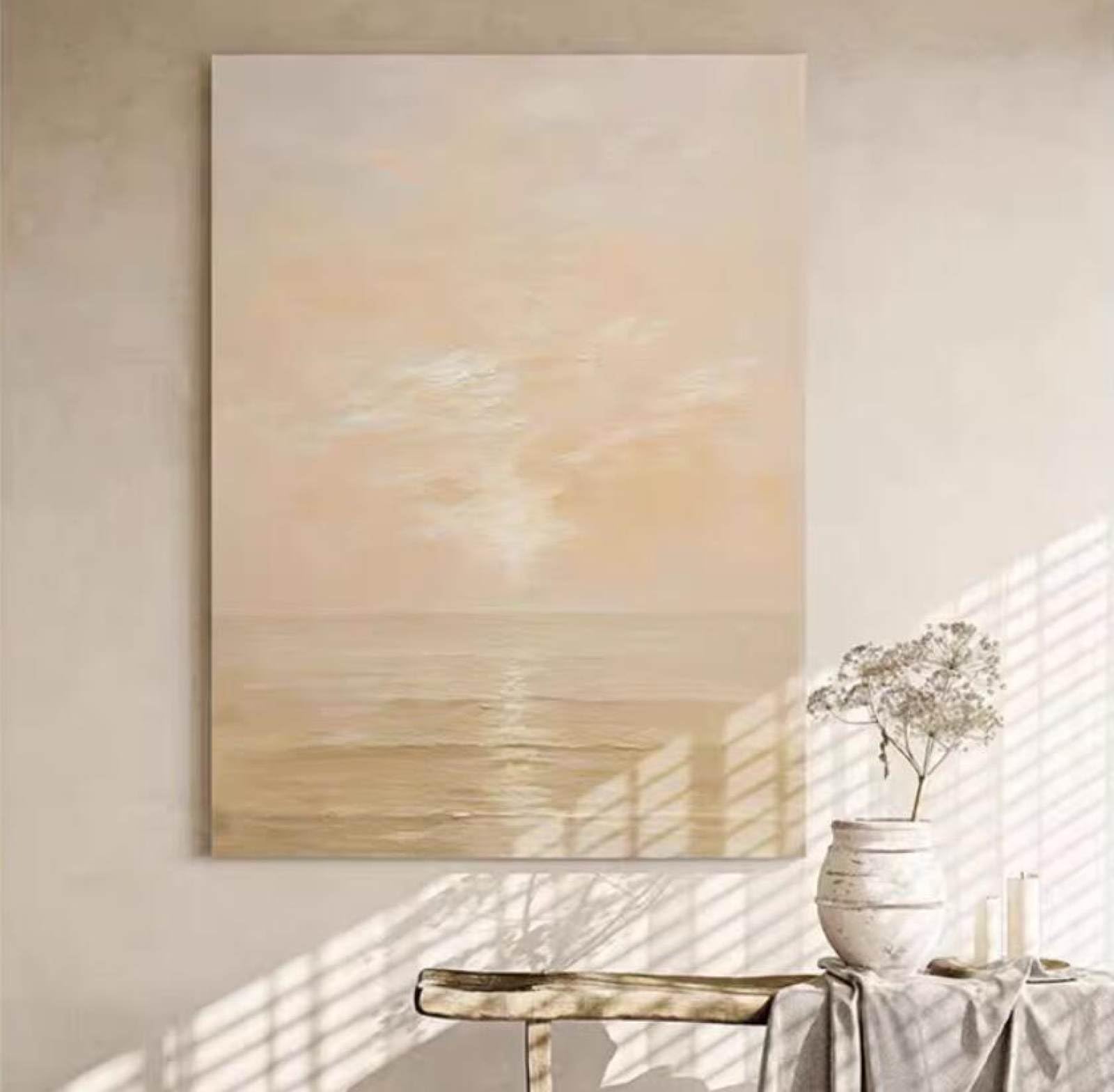 Art mural sur toile moderne lever de soleil abstrait pour décoration de maison et chambre