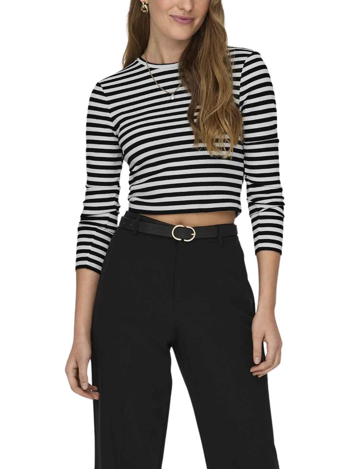 ONLELINA L/S CROPPED TOP JRS Tişört Kadın