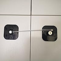 Vista 8 de YEYA Cerradura de puerta de refrigerador a prueba de niños, base grande, paquete de 2 unidades, cerradura de gabinete a prueba de bebés