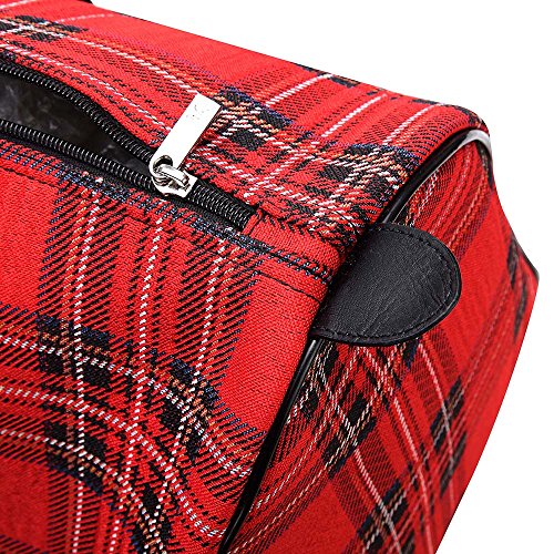 Image of Red Royal Stewart Tartan Big Holdall by Signare /Ladies Trip Sports Travel Bag Hand Luggage Suitcase /BHOLD-RSTT