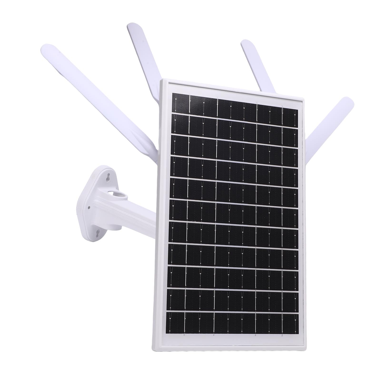 Acouto Enrutador de Módem Módem, Panel de 12W, Batería de 18000 MAh, IP66 Impermeable, WiFi Al Aire Libre para Acampar y Enrutador Moderno 4G LTE con Energía Solar con Energía Solar con (Antenas