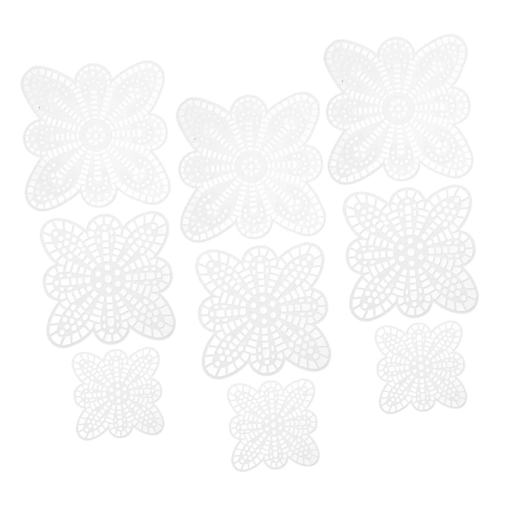 Uonlytech 5 Set Tela Di Plastica Da Ricamo Maglia Fabbricazione Tessere Forma Artigianato Tela A Rete Cuscinetti in Rete A Punto Croce Ricami Fai Da Te Bianca 15 Pezzi*5