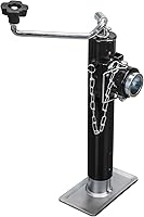 TCE ATR39003U 2000 lb Swivel Weld-On Trailer Jack - Adjustable 10.5-20.5", Zinc Corrosion Resistant, Pipe Mount Black