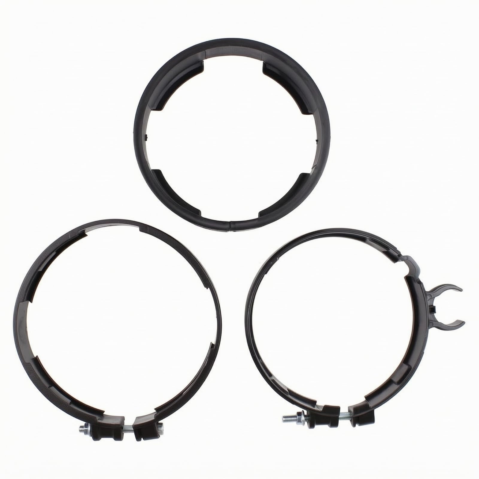 predolo 3 Pièces Collier Serrage Circulaire Noir Installation Facile Collier Serrage Écr Métalliques Fermure Sécurisée