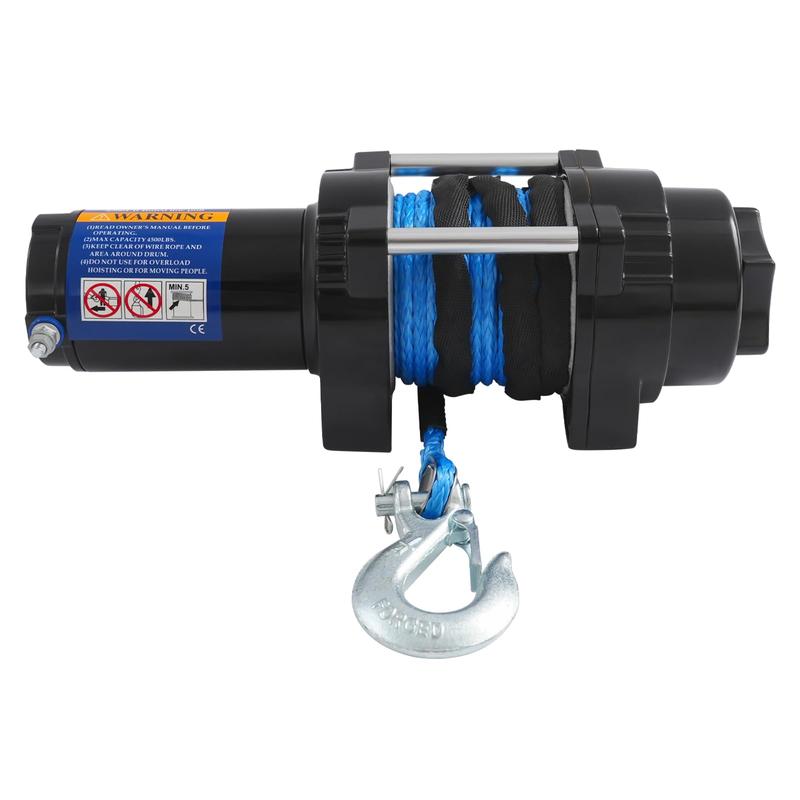 Cabrestante eléctrico, 12 V, 4500 libras, 15 m, cuerda de nailon, 1 m/min, función de bloqueo para ATV, UTV, SUV, todoterreno