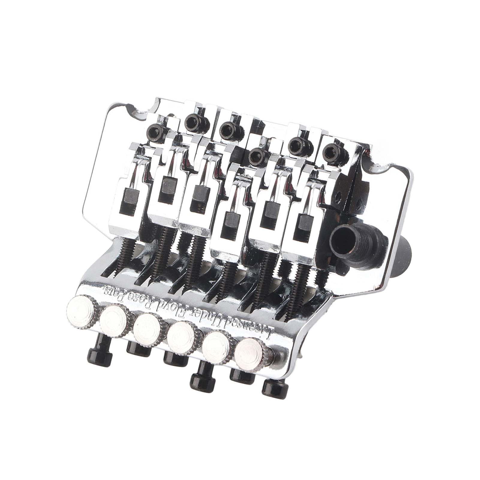Ponte Tremolo Gold, Silver, Black Floyd Rose a Doppia Chiusura per Chitarra Elettrica - Vibrato per Prestazioni Migliorate (SILVER)