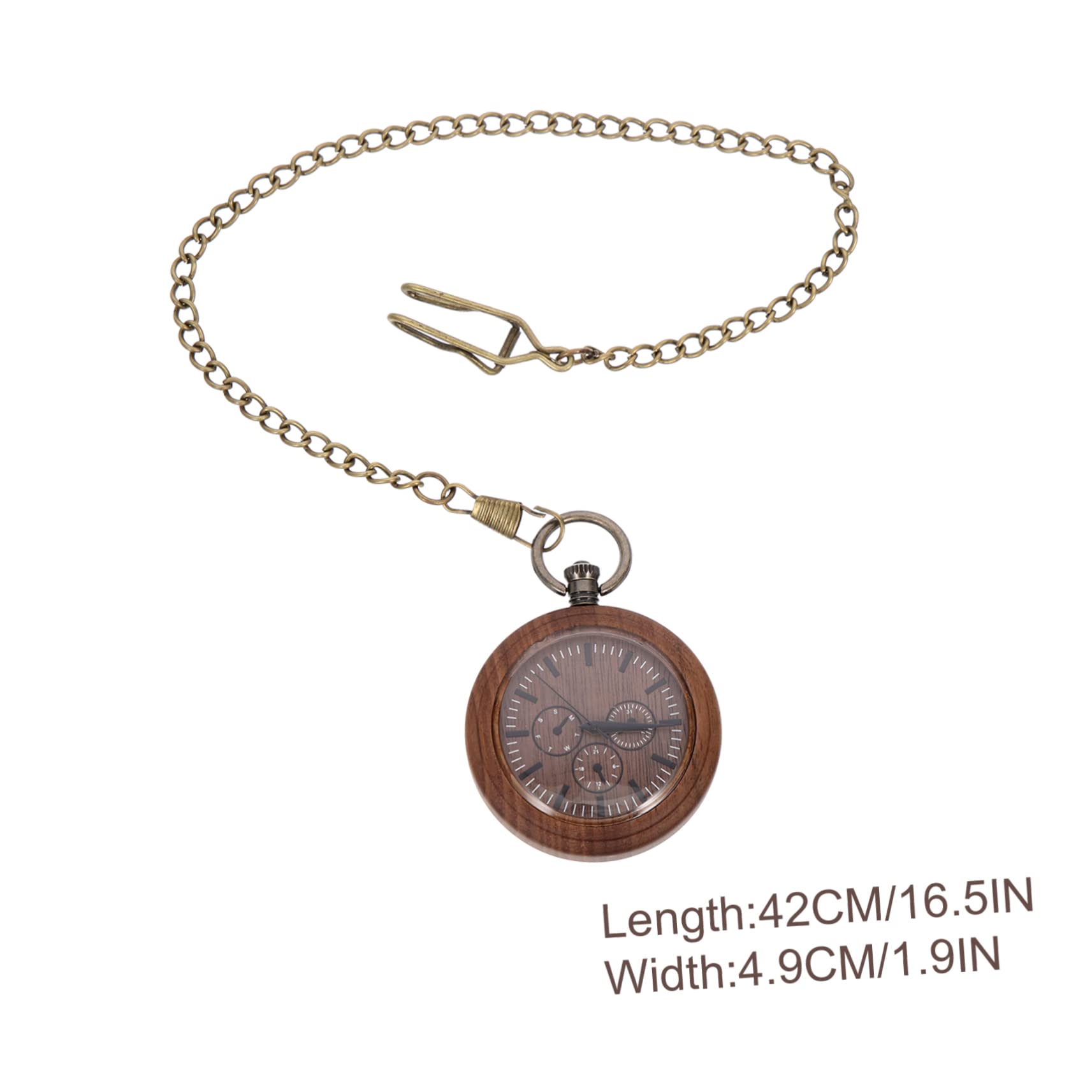 Gatuida 2 Uds Padre Reloj Electrónico Madera Lisa Hombres Clásico Vintage Batería Suéter Día para Largo Regalo Cumpleaños Madera con Portátil Colgante Niños Mecánico Retro Universal