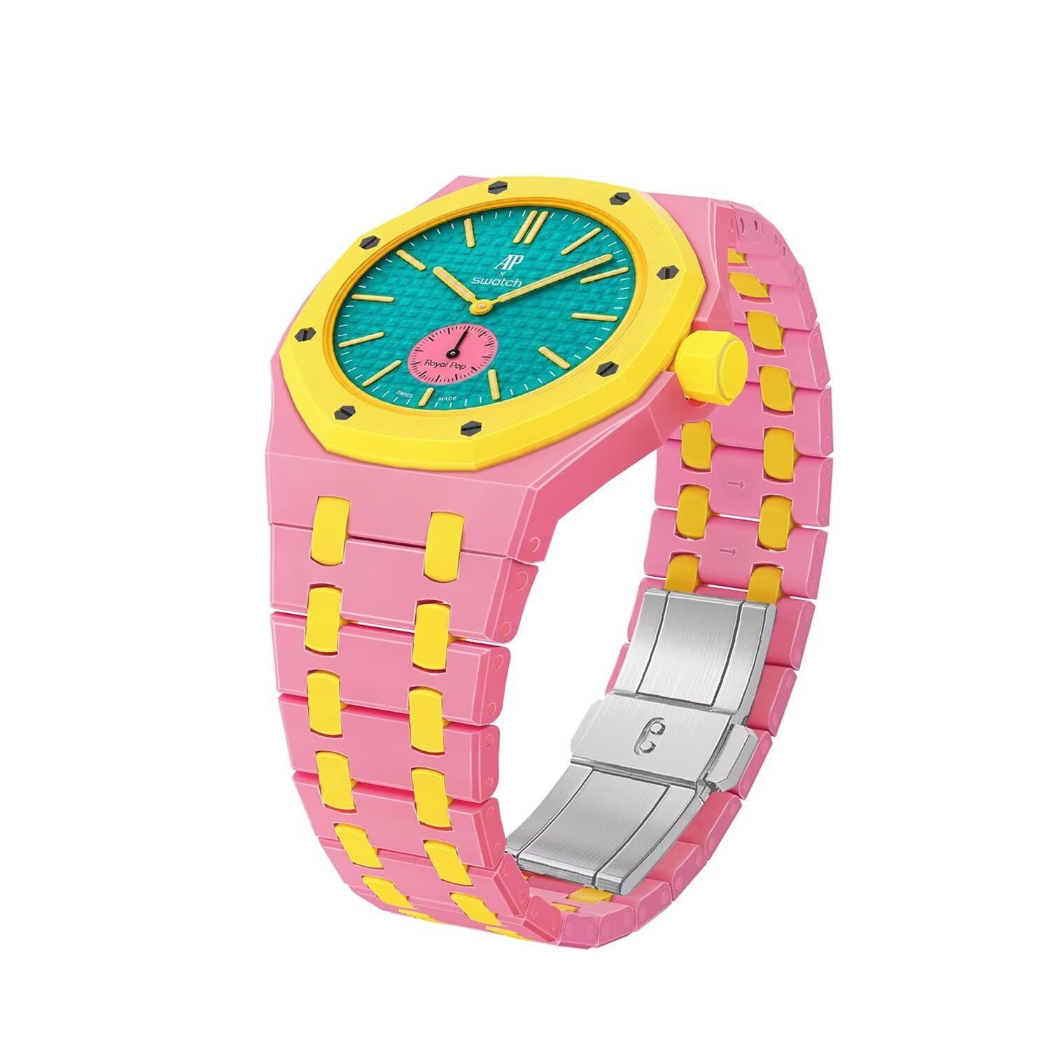 TingYR Cinturino Compatibile con Swatch Royal Pop, Cinturino per Orologio in Ceramica con Custodia Ceramica, Bracciale Impermeabile e Confortevole.