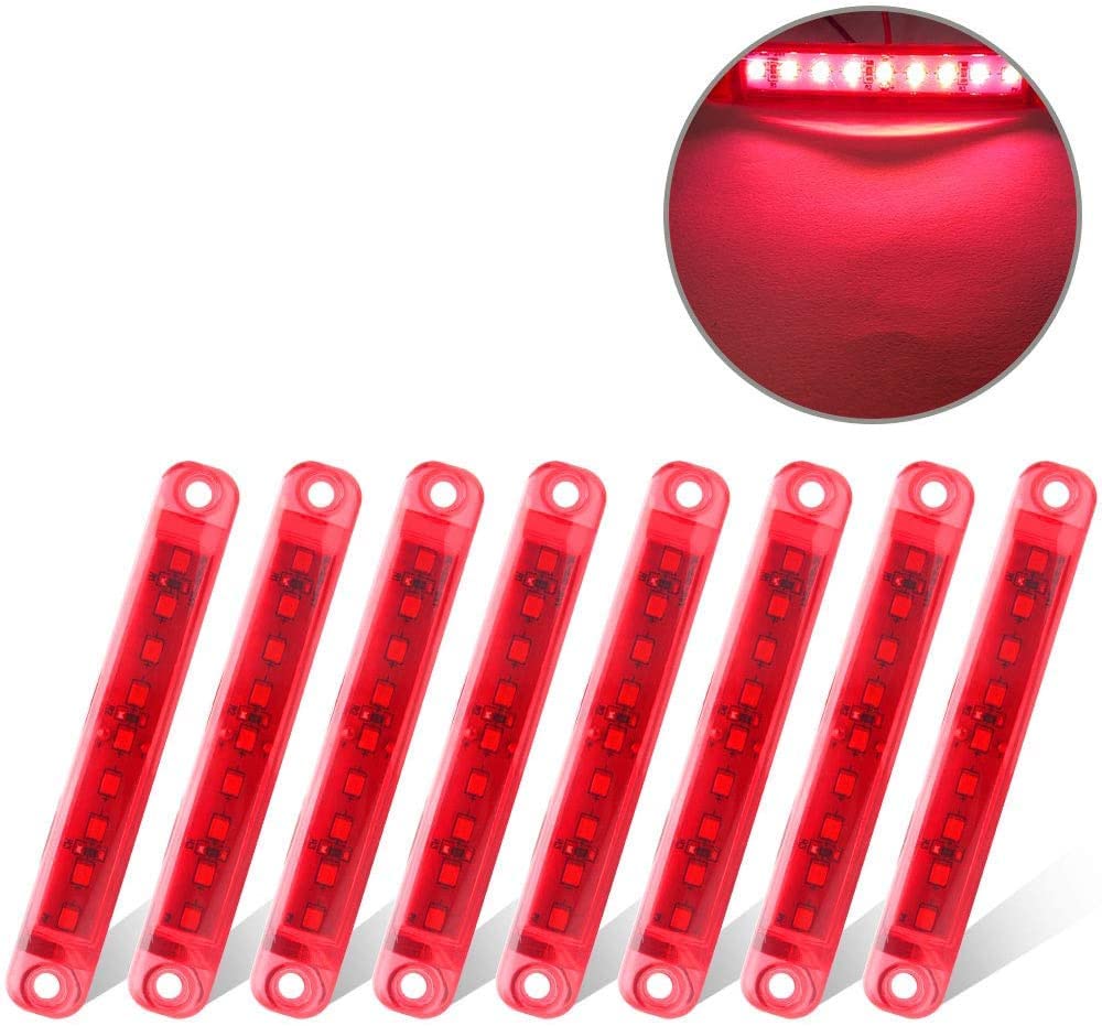 Boczne światła obrysowe LED, światła boczne do ciężarówki 20 szt. światła znacznika samochodowego kierunkowskazy samochodowe światła 9SMD LED przednie tylne światło boczne lampy pozycyjne 24 V do samochodu kempingowego furgonetki ciężarówki ciężarówki cię