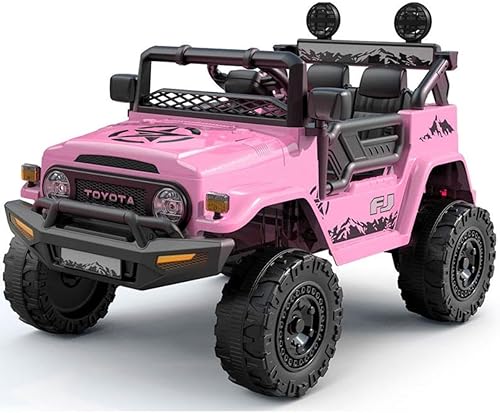 Miniatura 2 de FJ Cruiser Ride on Truck Car - Vehículos eléctricos para niños de 12 V con suspensión de resorte a control remoto, luces LED, 2 velocidades, 4WD,
