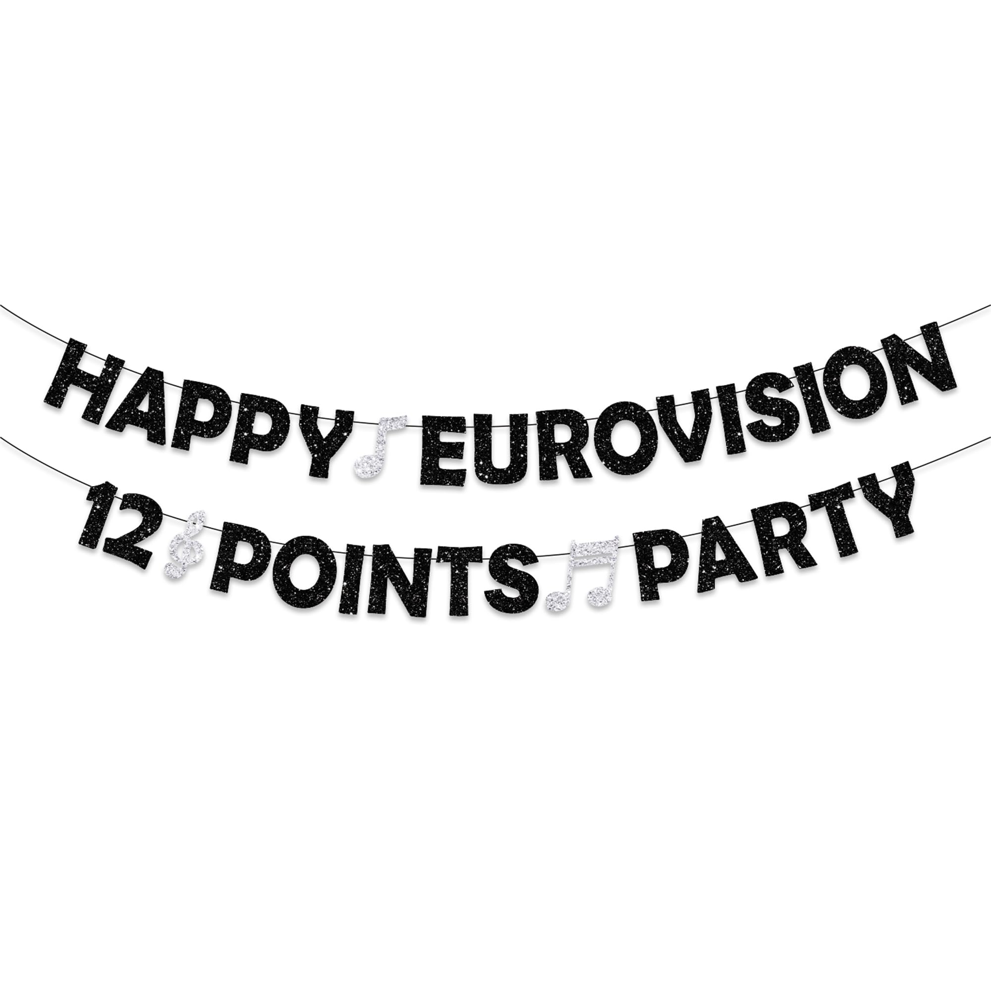 Bannière Eurovision Happy Eurovision pour décoration de fête musicale