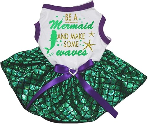 Petitebella Be A - Vestido para perro, diseño de sirena, XXXL