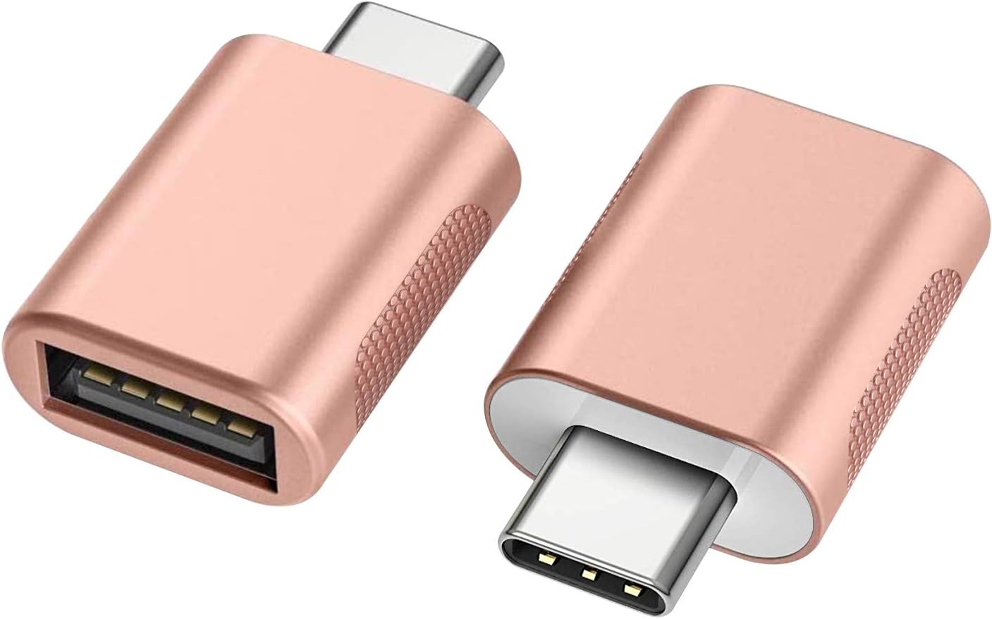 nonda USB C to USB Adapter(2 Pack),USB-C to USB 3.0 Adapter,USB Type-C to USB,Thunderbolt 3 to USB Female Adapter OTG for MacBook Pro 2019,MacBook Air 2020,iPad Pro 2020,More Type-C Devices(Rose Gold)
